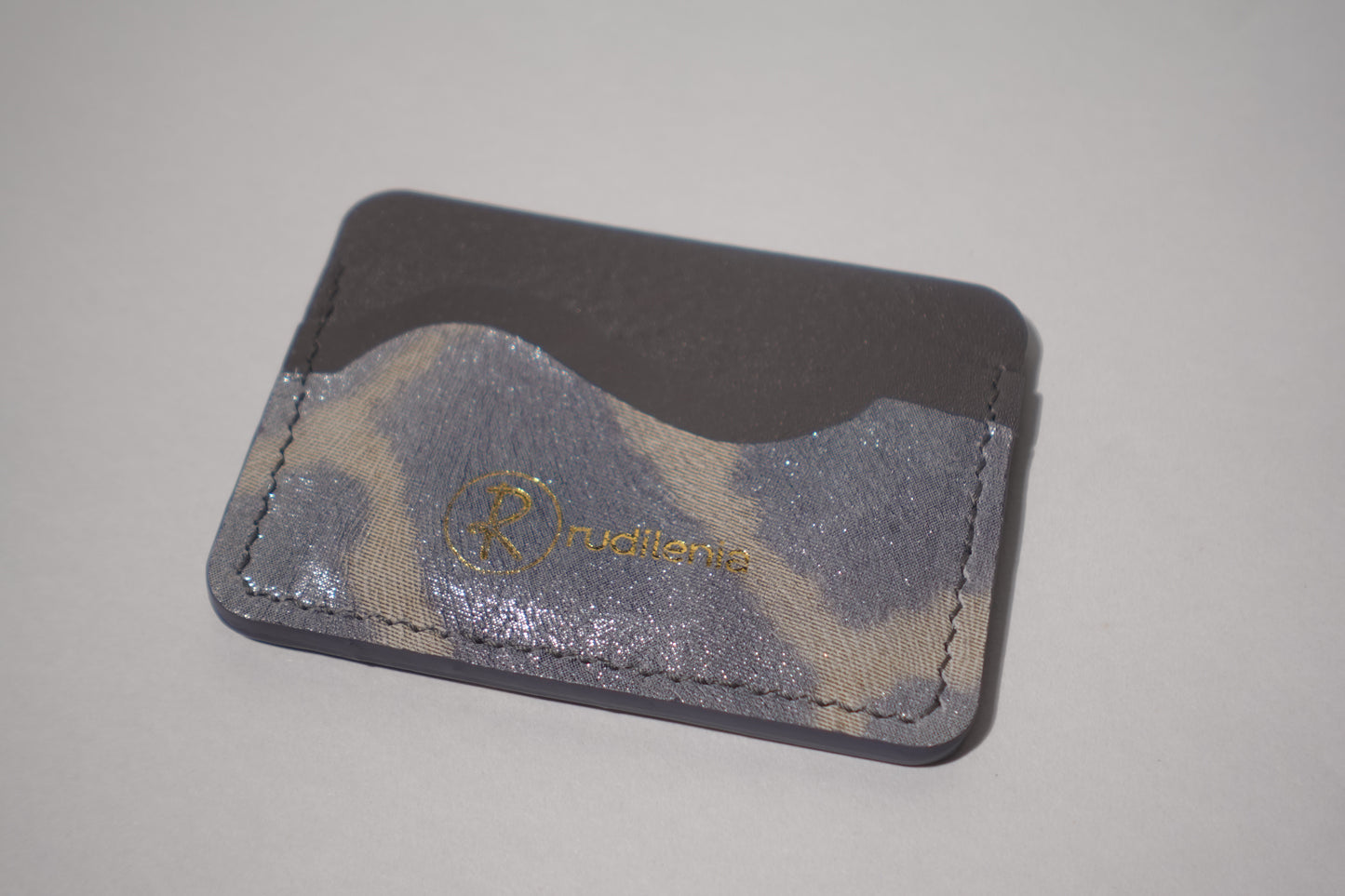 LEATHER CARD HOLDER 5 POCKET CHROME